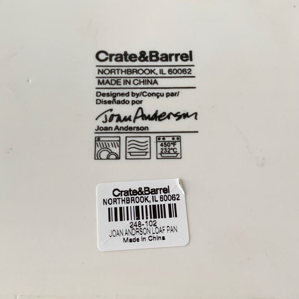 Crate & Barrel Loaf Pan Arctic Friends Evergreen Joan Anderson Ceramic Stoneware - Picture 10 of 10